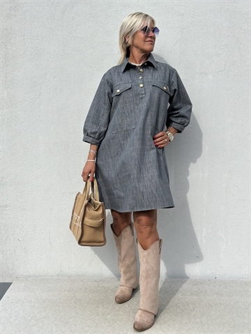 GASPAR Rio Raw Denim 2510703 Kjole Grey